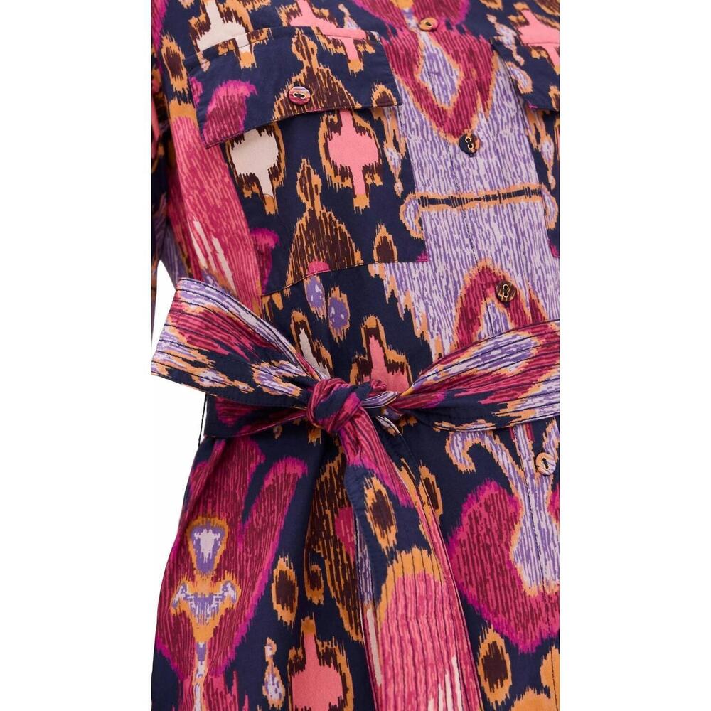 NEW FIGUE bassa dress in fan ikat true navy - Picture 5 of 5